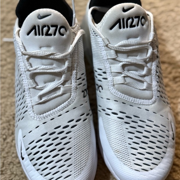 Nike Air Max 270 White and Black Sneakers - Picture 2 of 11
